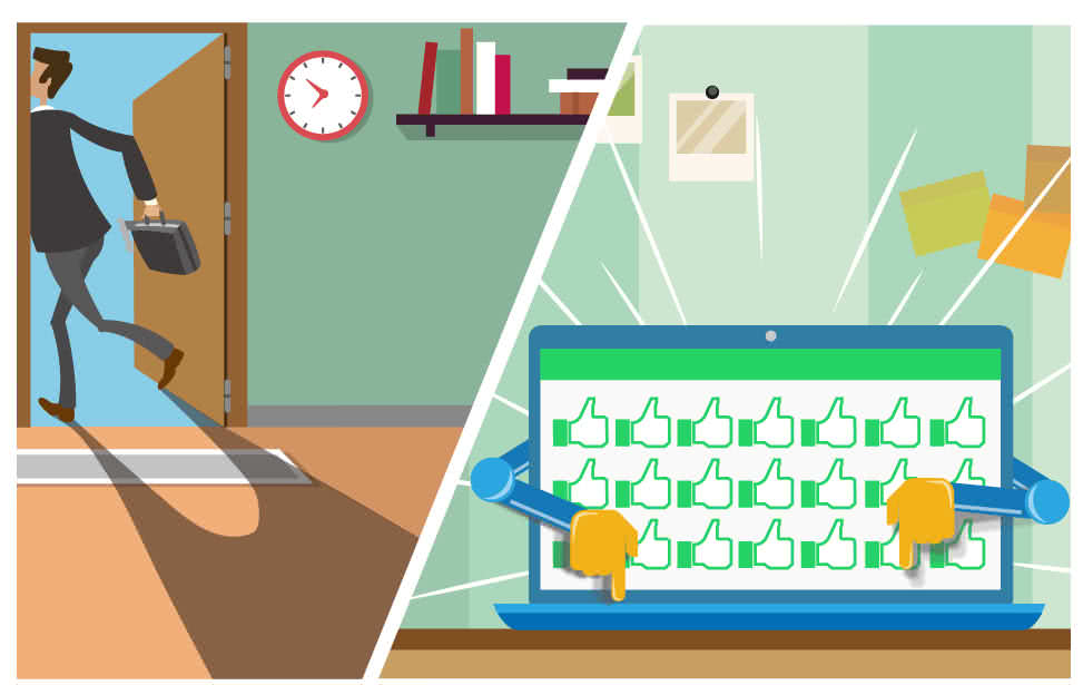 白天，你去上班，家裡的電腦也上班幫你自動按讚